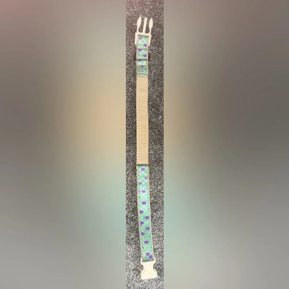 Purple & Teal Mermaid Dog Collar
